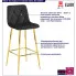 Czarny pikowanyy hoker w stylu glamour Efir 3X