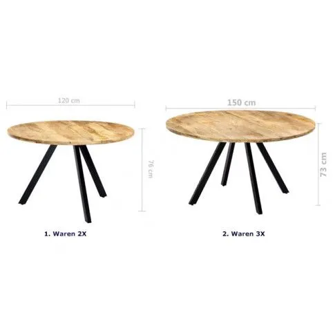 Szczegółowe zdjęcie nr 4 produktu Stół industrialny okrągły Tixo 2X – brązowy