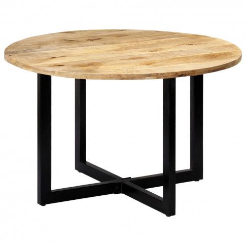 Zdjęcie produktu Stół okrągły z drewna Mavin 2X – brązowy .