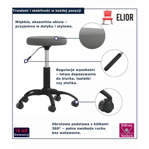 infografika szarego krzesła Selfon