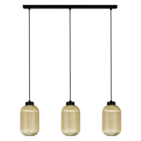 Lampa wisząca z trzema kloszami beżowa J024-Perota