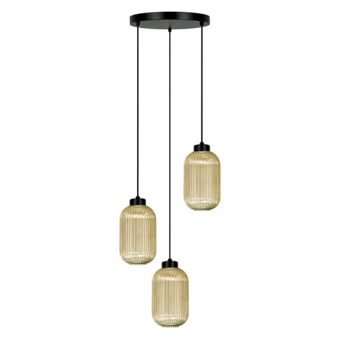 Beżowa wisząca lampa z kloszami J026-Perota