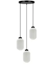 Biała długa lampa z wiszącymi kloszami - J026-Perota w sklepie Edinos.pl