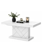 Biały nowoczesny rozkładany ławostół - Honna 3X w sklepie Edinos.pl