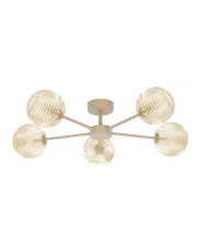 Beżowa sufitowa lampa pięcioramienna - J031-Losako w sklepie Edinos.pl