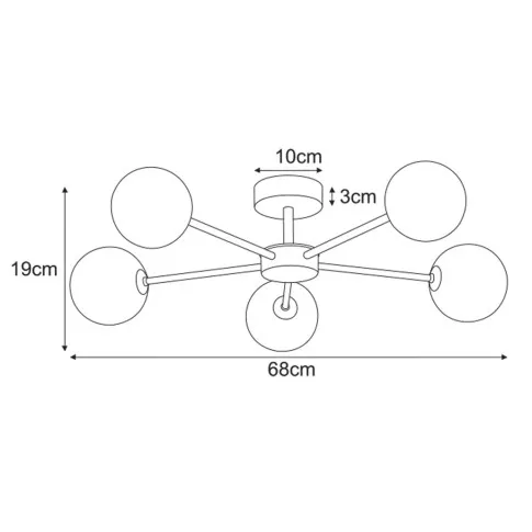 Rysunek techniczny lamp J031-Losako
