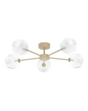 Transparentna lampa sufitowa ryflowana - J031-Losako w sklepie Edinos.pl