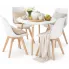 Biały stół + 4 białe krzesła - Lenka 5X