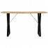 Szczegółowe zdjęcie nr 7 produktu Stół w stylu loft z litego drewna Javis – brązowy