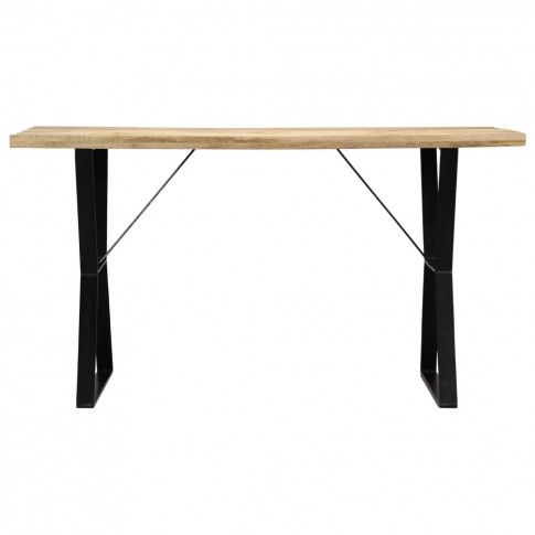 Szczegółowe zdjęcie nr 7 produktu Stół w stylu loft z litego drewna Javis – brązowy