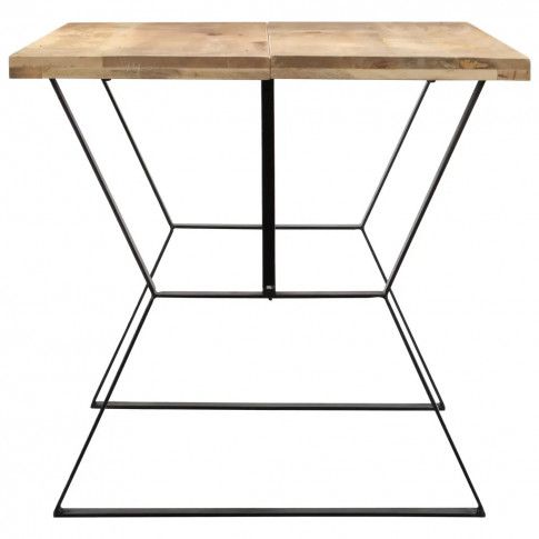 Szczegółowe zdjęcie nr 8 produktu Stół w stylu loft z litego drewna Javis – brązowy