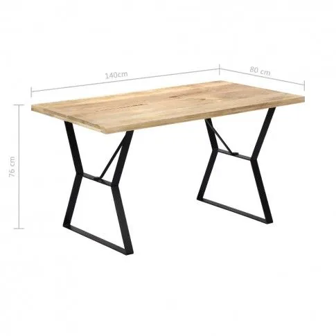 Szczegółowe zdjęcie nr 11 produktu Stół w stylu loft z litego drewna Vestus – brązowy