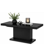 Czarny prostokątny rozkładany ławostół - Honna 3X w sklepie Edinos.pl