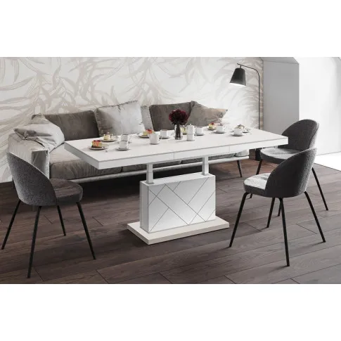 Wizualizacja ławostołu kaszmir + biały Curant 3X