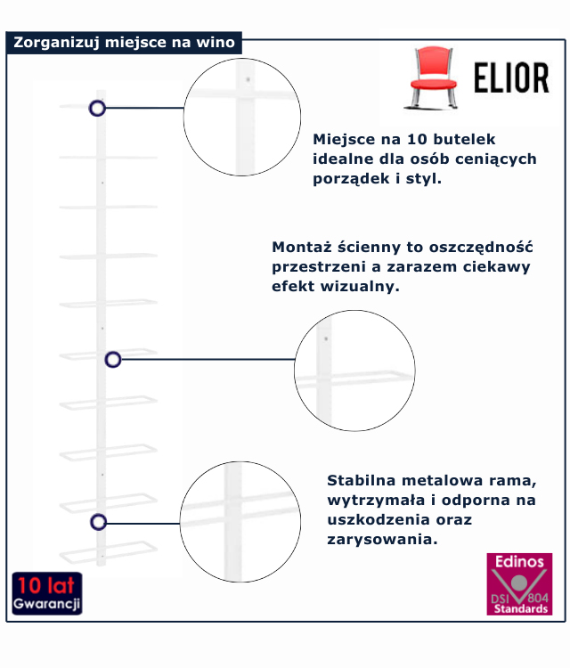 Infografika biał stojaka Orel