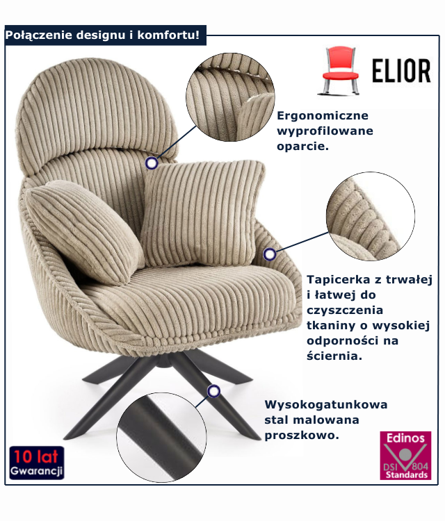 Fotel nowoczesny Tiber