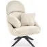 Nowoczesny fotel wypoczynkowy kremowy - Tiber