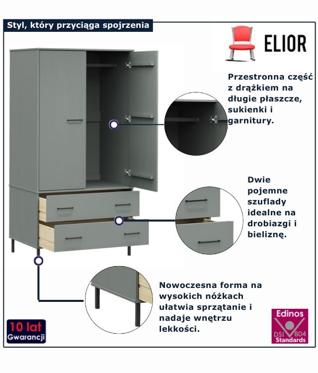 szafa na nóżkach Exebo