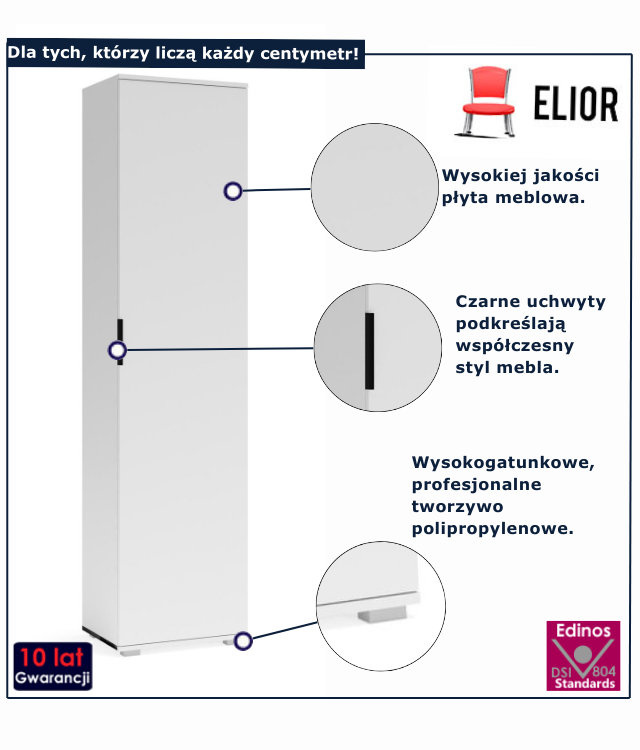 Szafa biała  z drziwczkami Riwale 3X