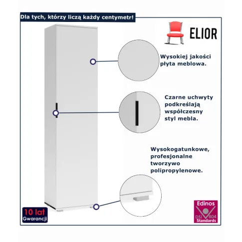 Szafa biała z drzwiczkami Riwale 3X