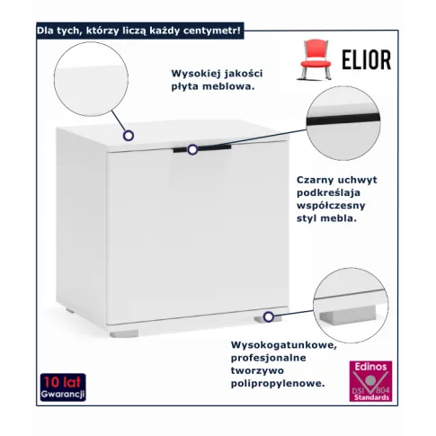 Szafka nowoczesna na buty biała Riwale 5X