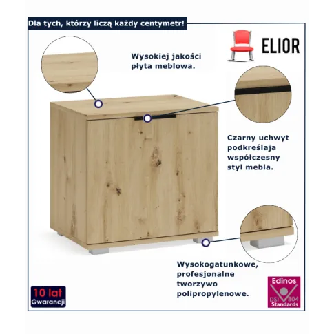 Szafka nowoczesna na buty dąb artisan Riwale 5x