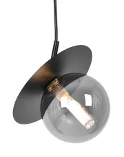 Czarna lampa z okrągłym kloszem - J037-Sheldo w sklepie Edinos.pl