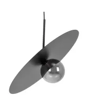 Czarna długa lampa wisząca z okrągłym kloszem - J039-Sheldo w sklepie Edinos.pl