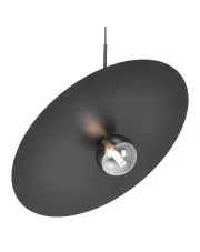 Czarna wisząca lampa z dużym kloszem - J040-Sheldo w sklepie Edinos.pl