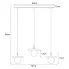 Wymiary lampy wiszącej J041-Elenka