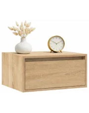 Wisząca szafka nocna dąb sonoma - Nikor w sklepie Edinos.pl