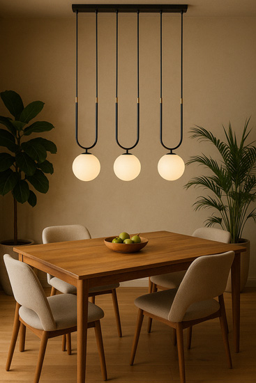 Nowoczesna lampa wisząca ze szklanymi kloszami J044-Koseta
