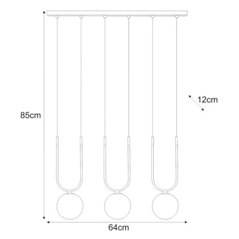 Wymiary lampy wiszącej J044-Koseta