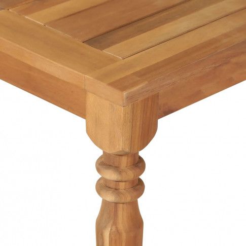 Szczegółowe zdjęcie nr 5 produktu Stół z drewna akacjowego Kenzic – brązowy