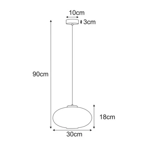 Wymiary lampy wiszącej J046-Lewiro