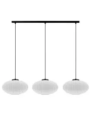 Biała lampa wisząca z trzema kloszami - J047-Lewiro w sklepie Edinos.pl
