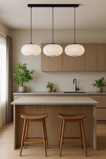Biała lampa wisząca R448-Lirena