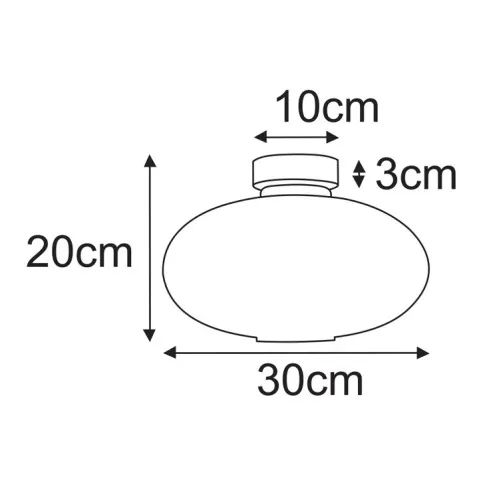 Wymiary lampy sufitowej J048-Lewiro