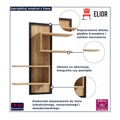 infografika półki drewnianej Portada 3X