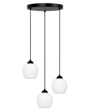 Biała lampa okrąg ze szklanymi kloszami - J050-Sotuna w sklepie Edinos.pl