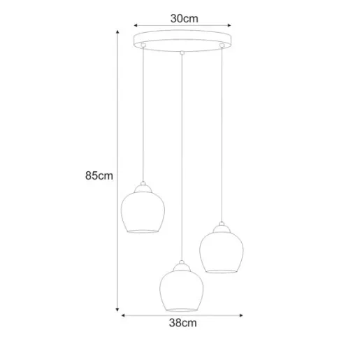 Wymiary lampy J050-Sotuna
