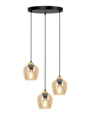 Beżowa wisząca lampa z delikatnym kloszem - J050-Sotuna w sklepie Edinos.pl