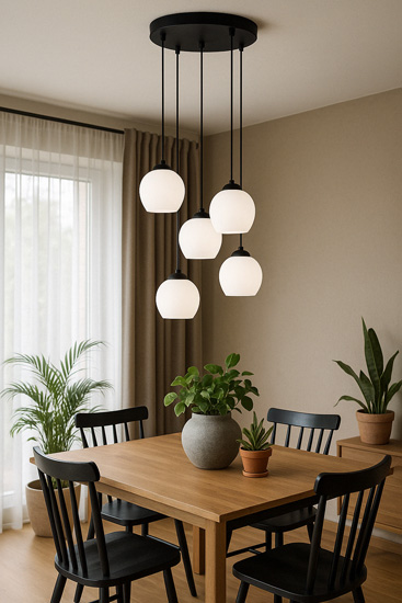Wisząca biała lampa J051-Amla