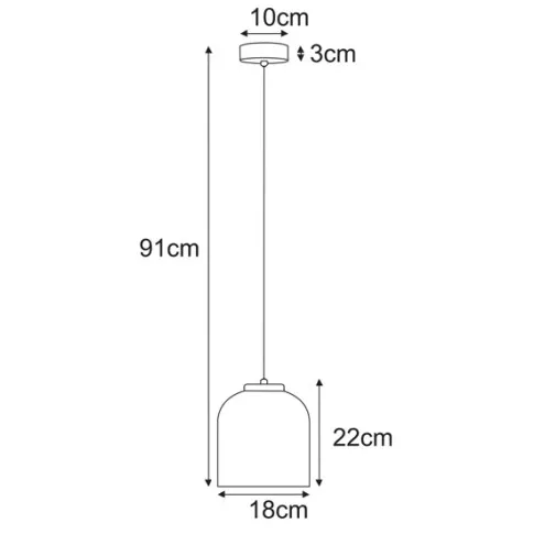Wymiary lampy wiszącej-J053