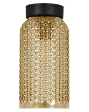 Beżowa ryflowana lampa sufitowa  - J056-Kanuka w sklepie Edinos.pl