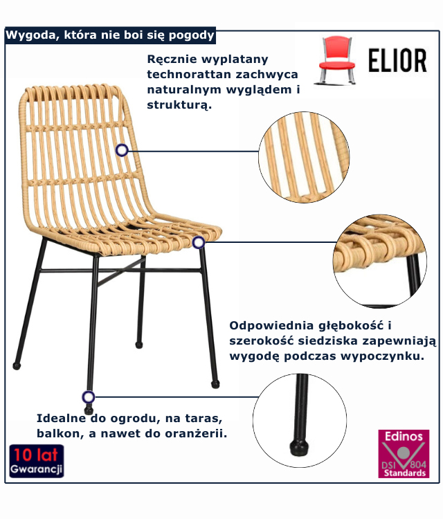 krzesło ogrodowe Elian