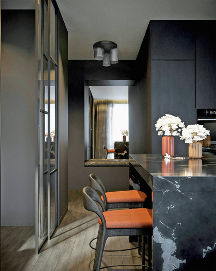 Lampa sufitowa grafitowa J058-Egio