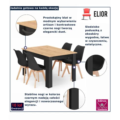 komplet mebli jadalnianych Delori 3X