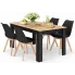 Stół z krzesłami artisan czarny Kris 3X