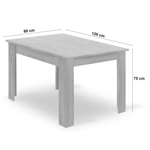 wymiary stolu do jadalni Delori 3x